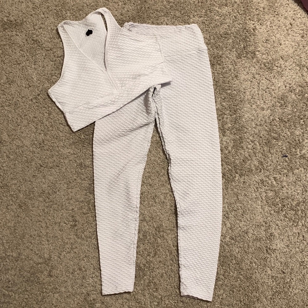 Only worn once Booty By Brabants white croco set